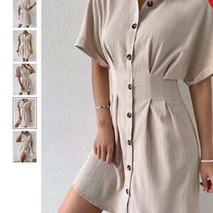 Dolman Sleeve Fold Pleated Shirt Dress